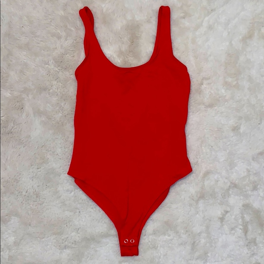 Red body suit